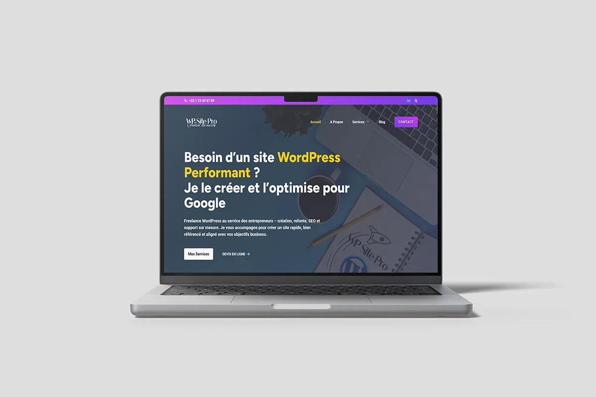 contact freelance WordPress site professionnel