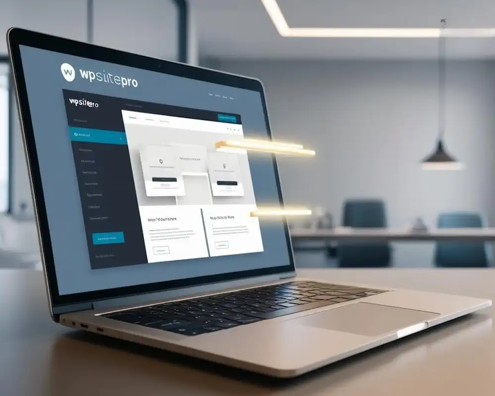 Maquette de site vitrine WordPress professionnel rapide et optimisé SEO